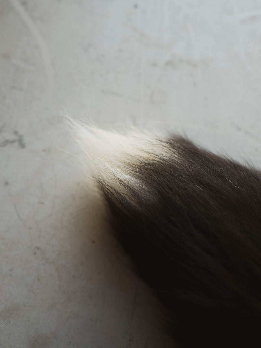 Black Fox Tail Keychain, CA53 – Black Moth