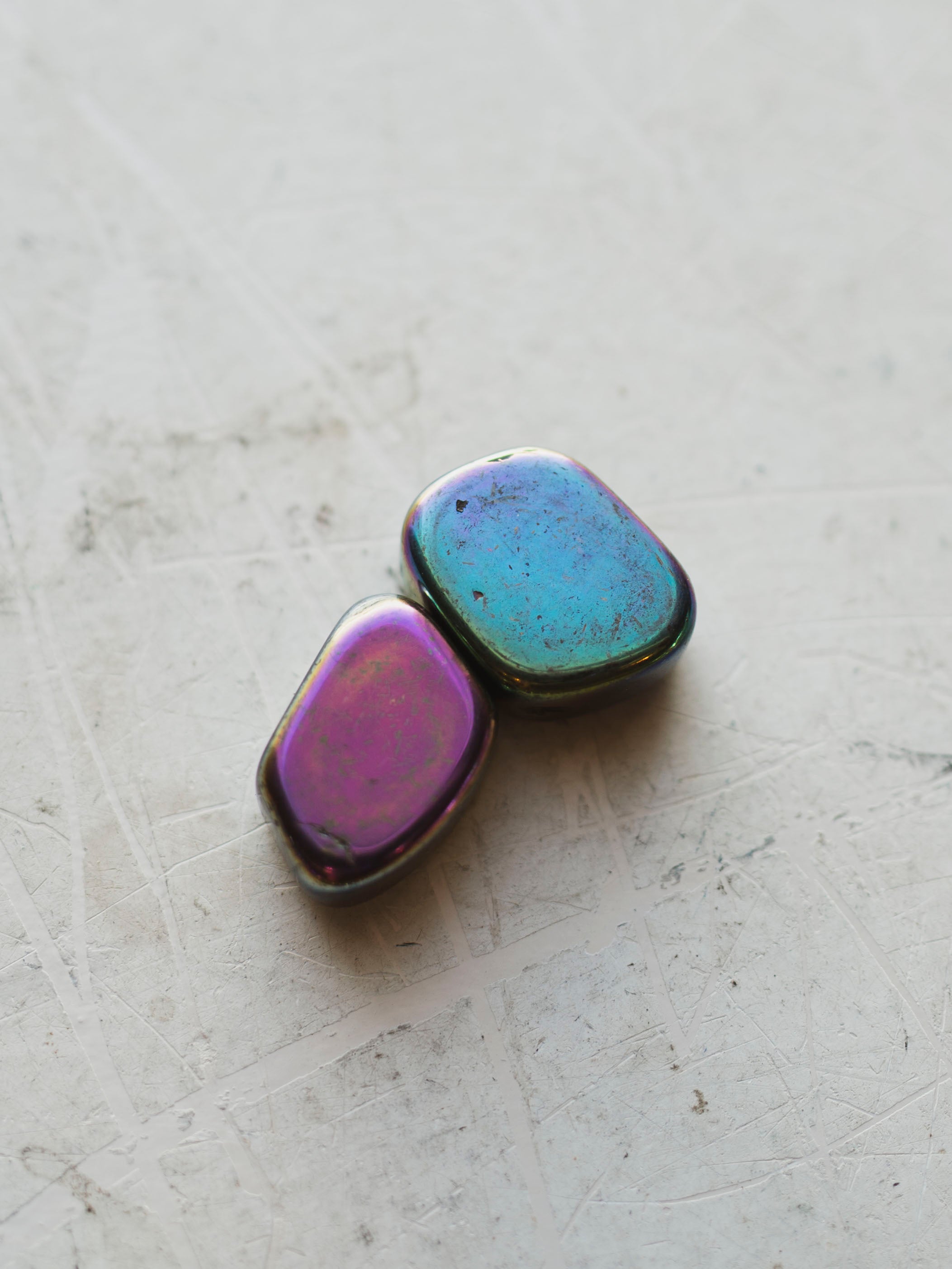 Polished Magnetic Rainbow Aura Hematite, RM754