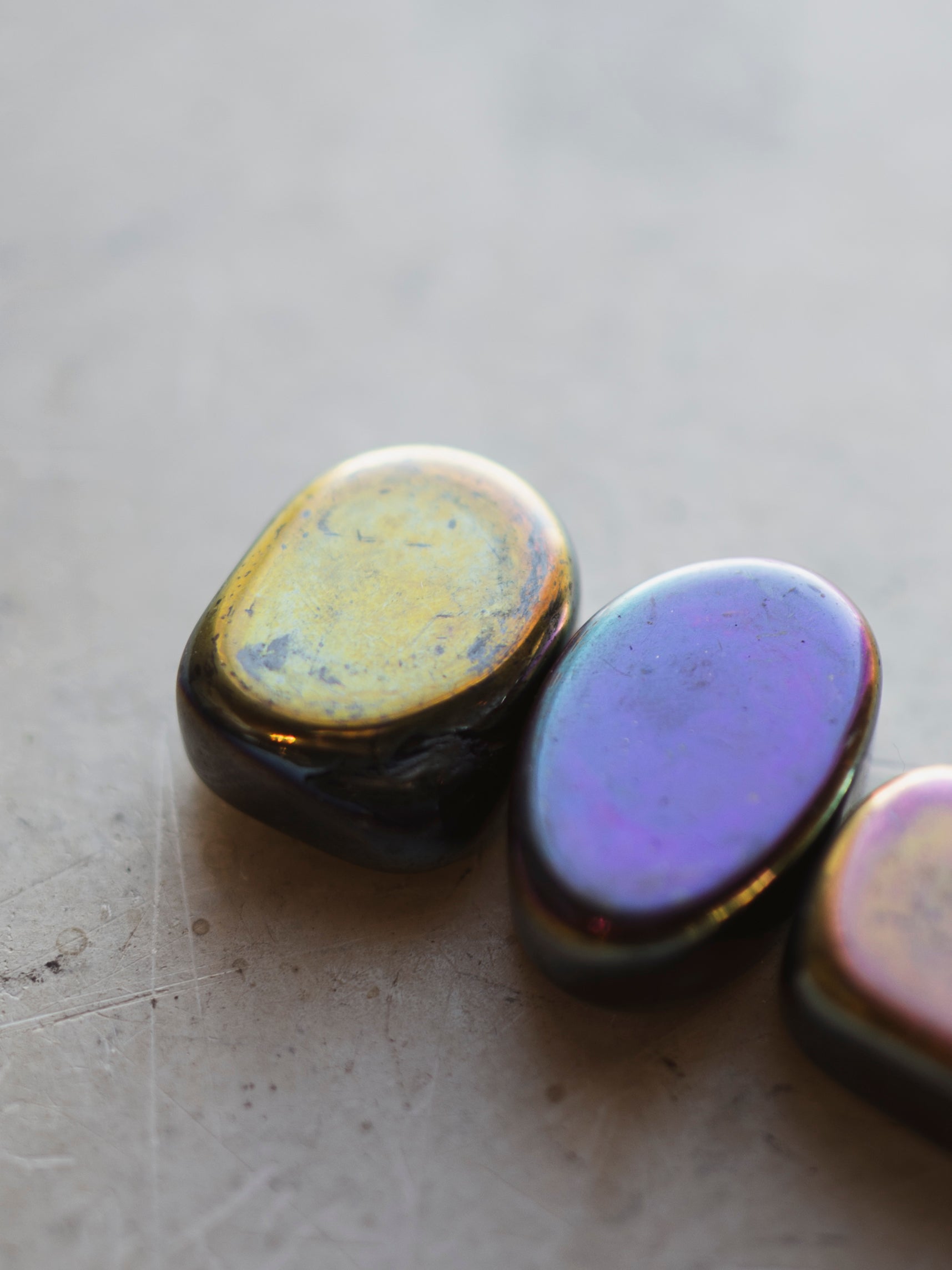 Polished Magnetic Rainbow Aura Hematite, RM754