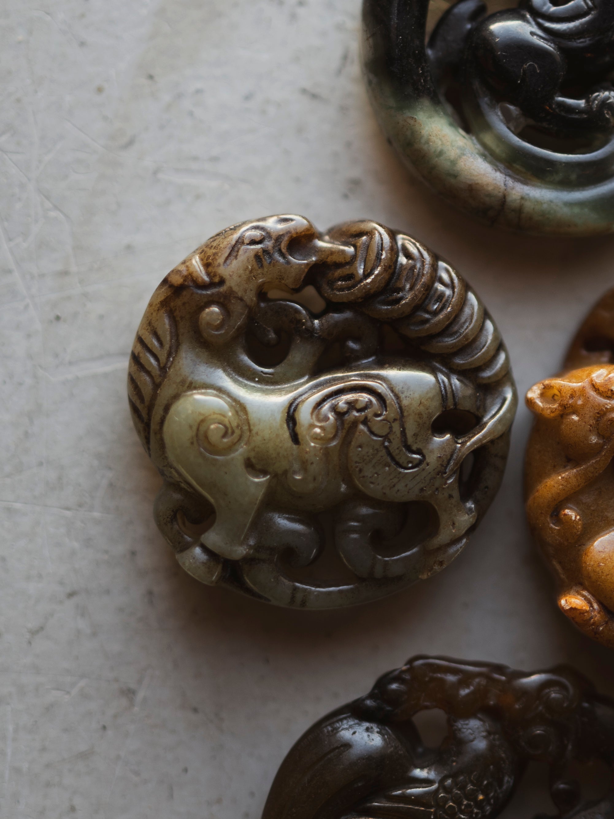 2-2.5" Mystery Carved Jade Medallion, RM839