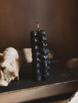 4" Black Vertebrae Candle, HD384