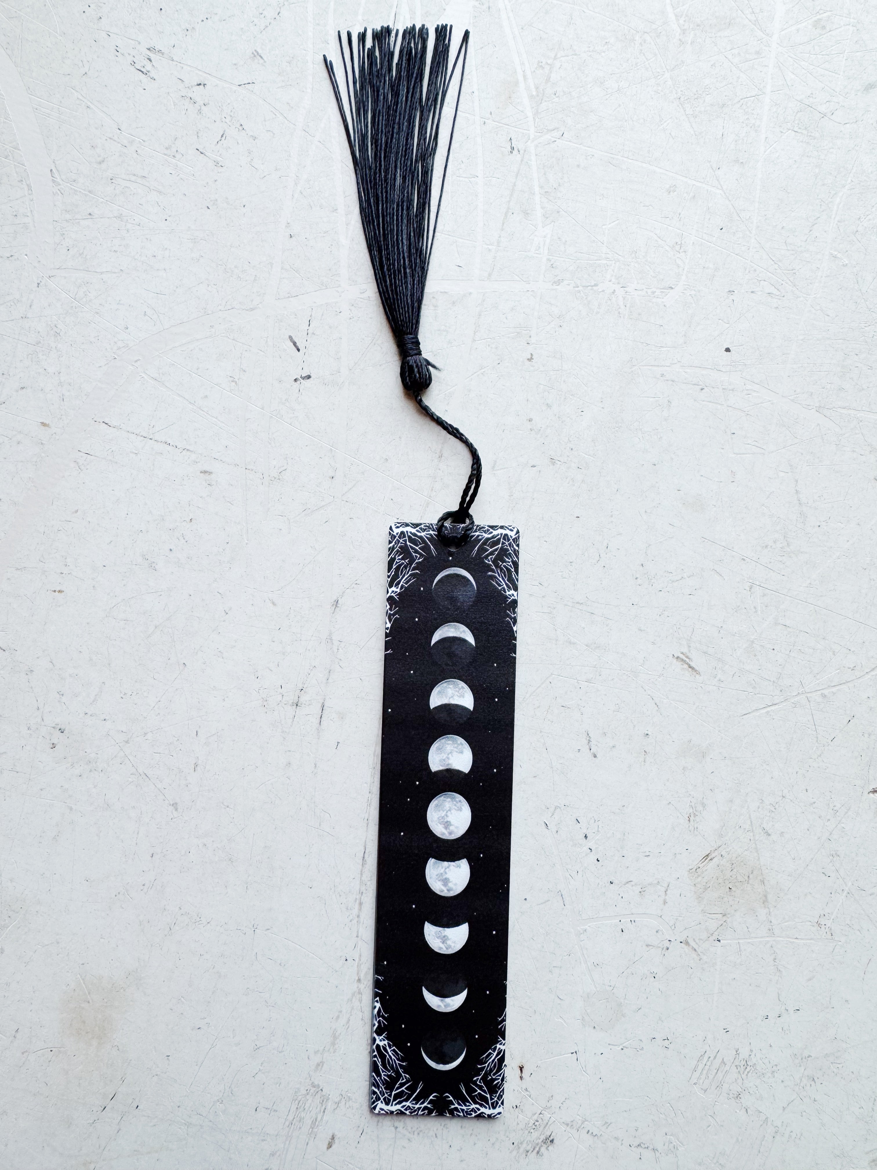 Acrylic Black Moon Phase Bookmark, ST24