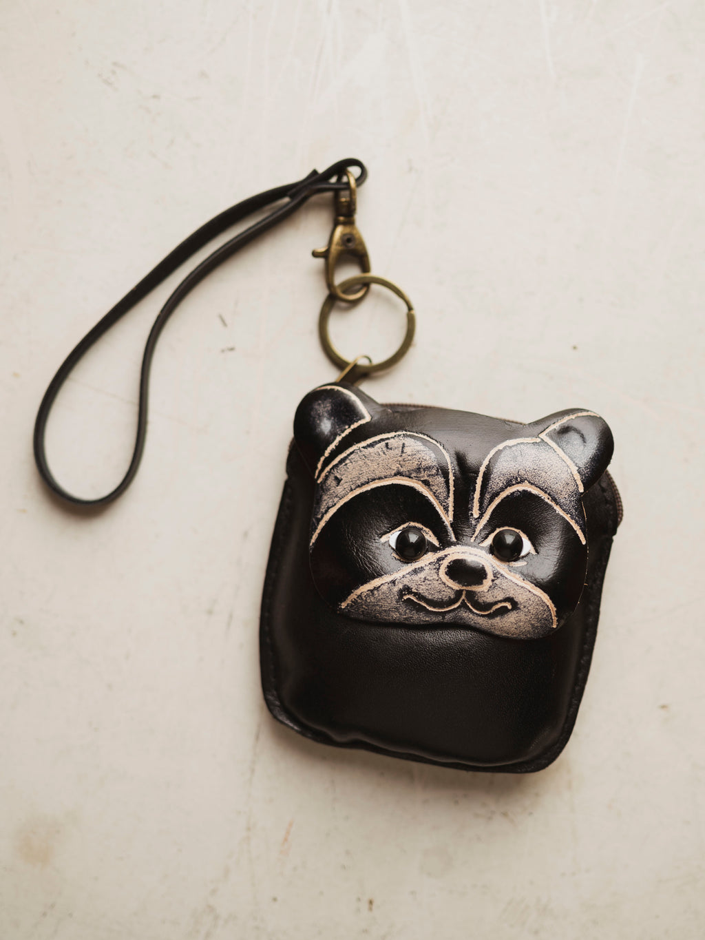 Leather Raccoon Coin Purse, CA776
