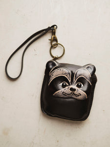 Leather Raccoon Coin Purse, CA776