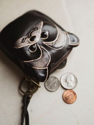 Leather Raccoon Coin Purse, CA776