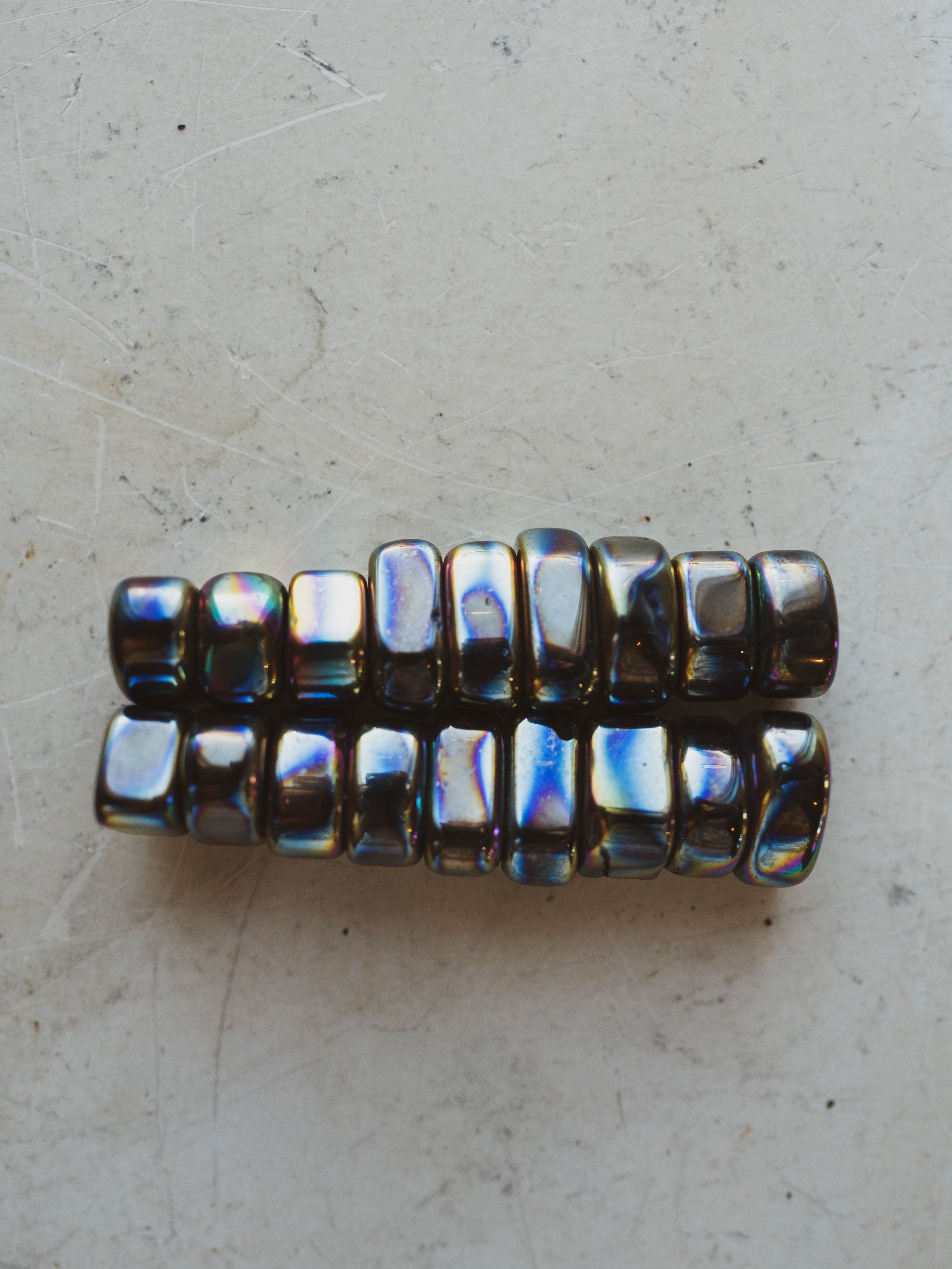 Polished Magnetic Rainbow Aura Hematite, RM754