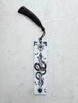 Acrylic White Snake and Spine Bookmark, ST15