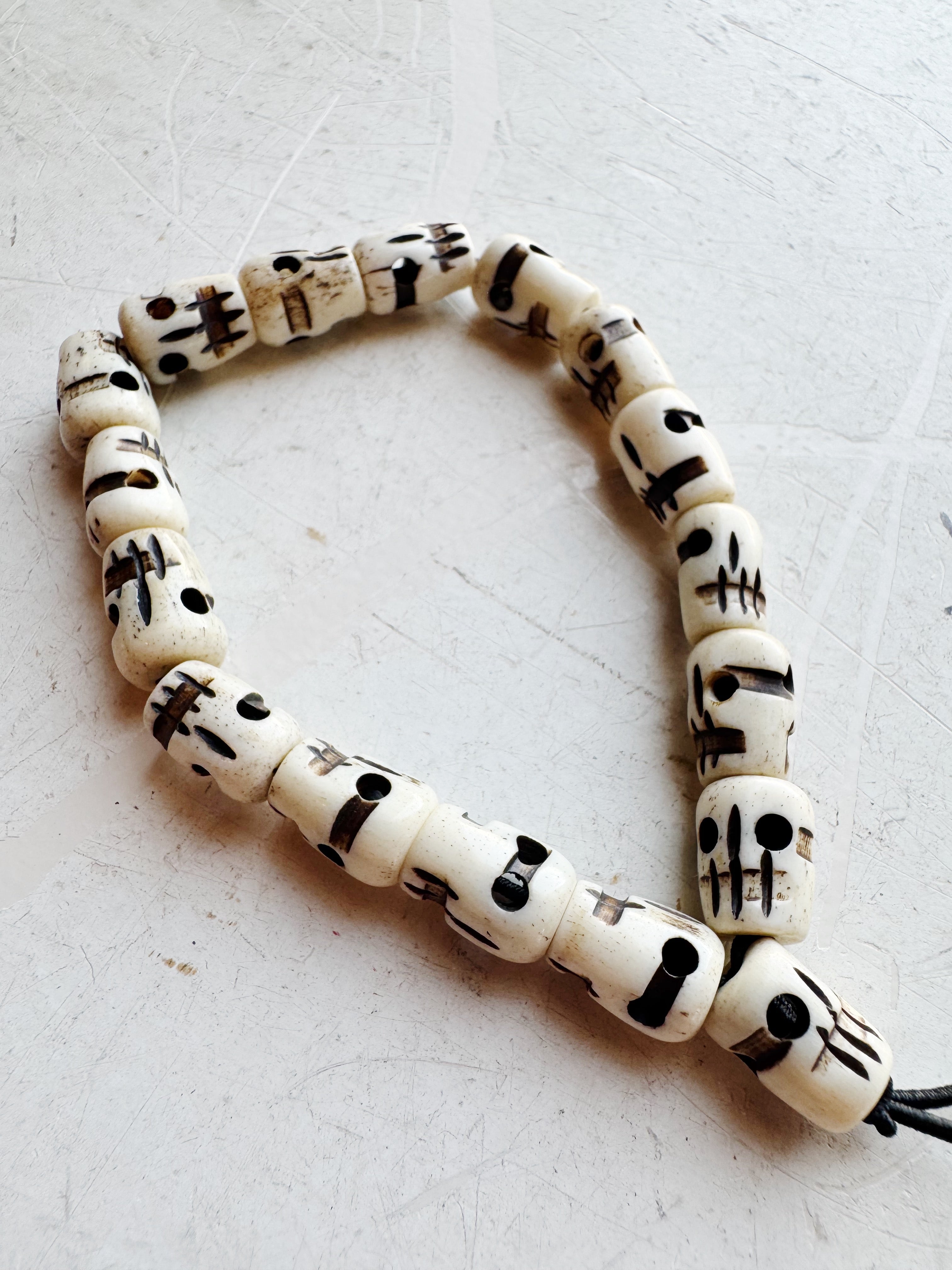 Real Buffalo Bone Skull Bracelet, CA030