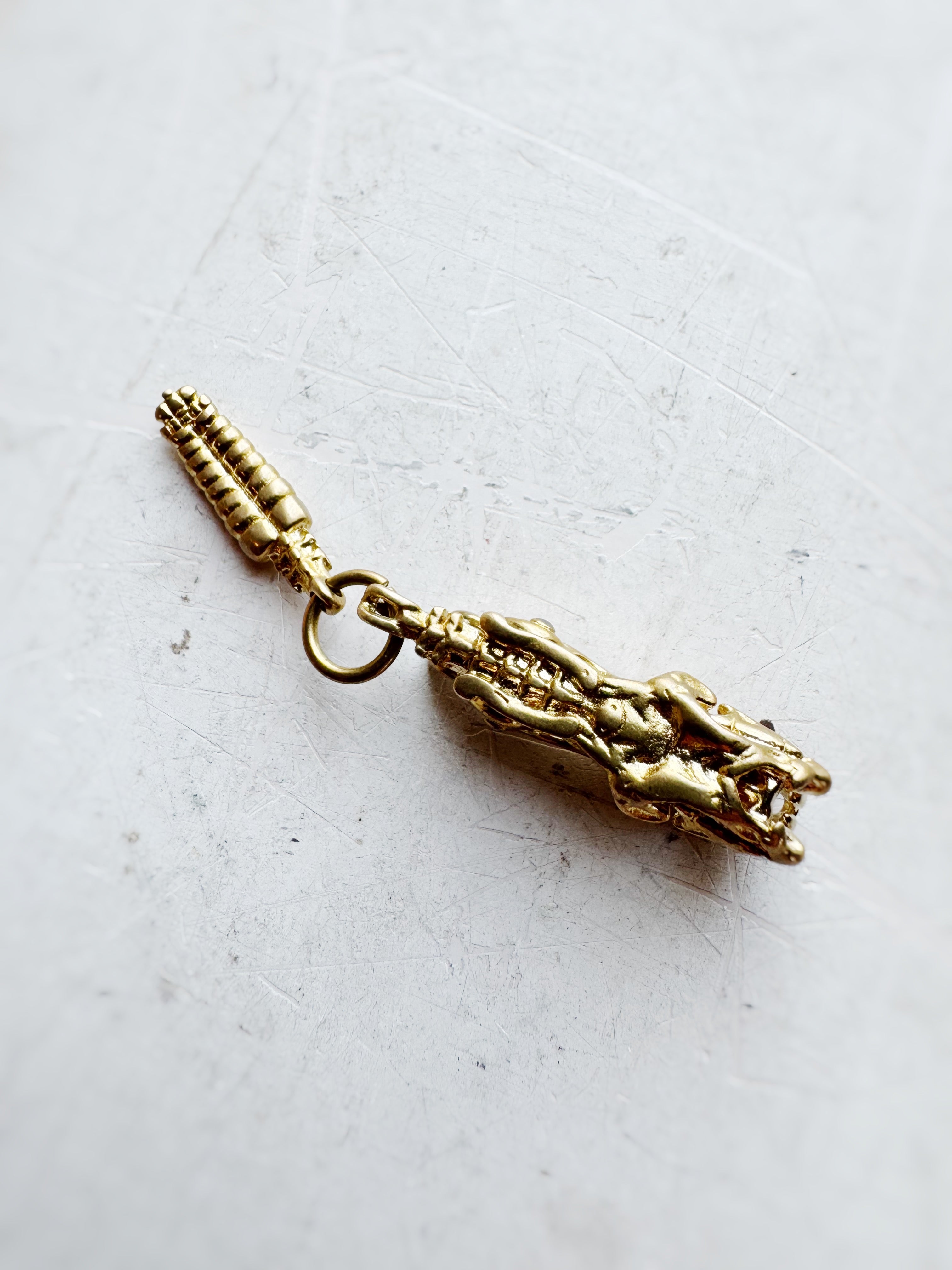 Gold Rattlesnake Pendant, CA870