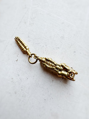 Gold Rattlesnake Pendant, CA870