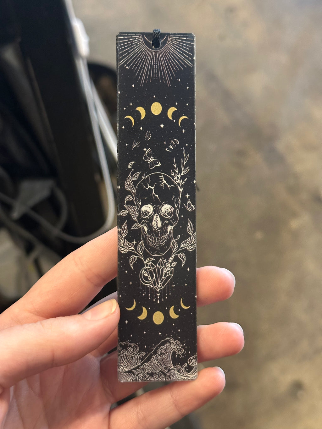 Black Celestial Skull Bookmark, ST14