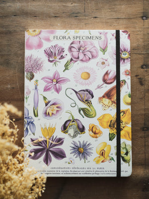 Lined Paper and Elastic Flora Specimens Notebook, ST0112