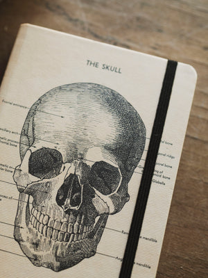 Lined Paper and Elastic Skull Notebook, ST0109