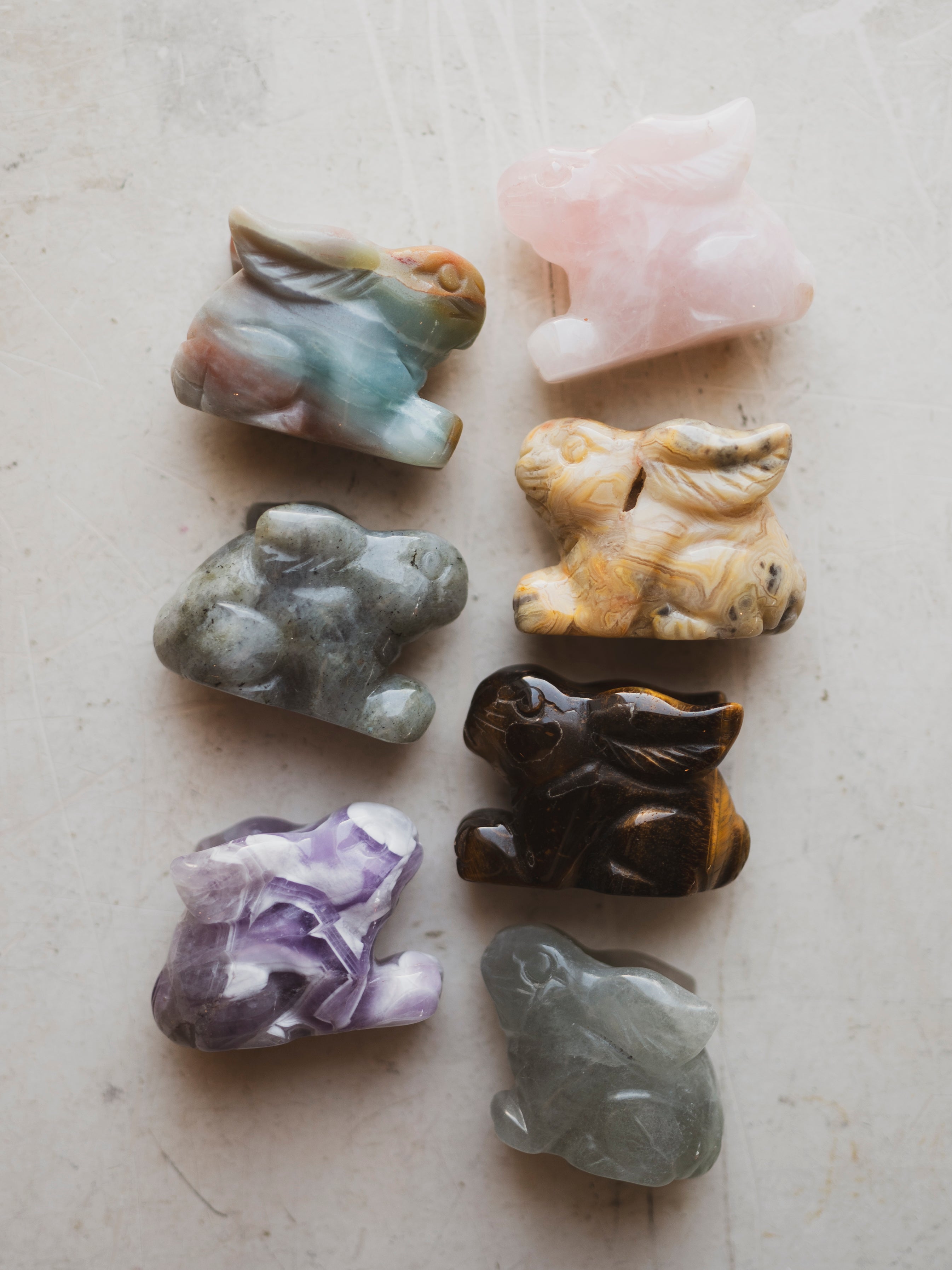 1.5" Assorted Carved Crystal Rabbit, RM1557