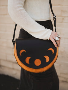 11" Leather Moon Phase Purse, CO101