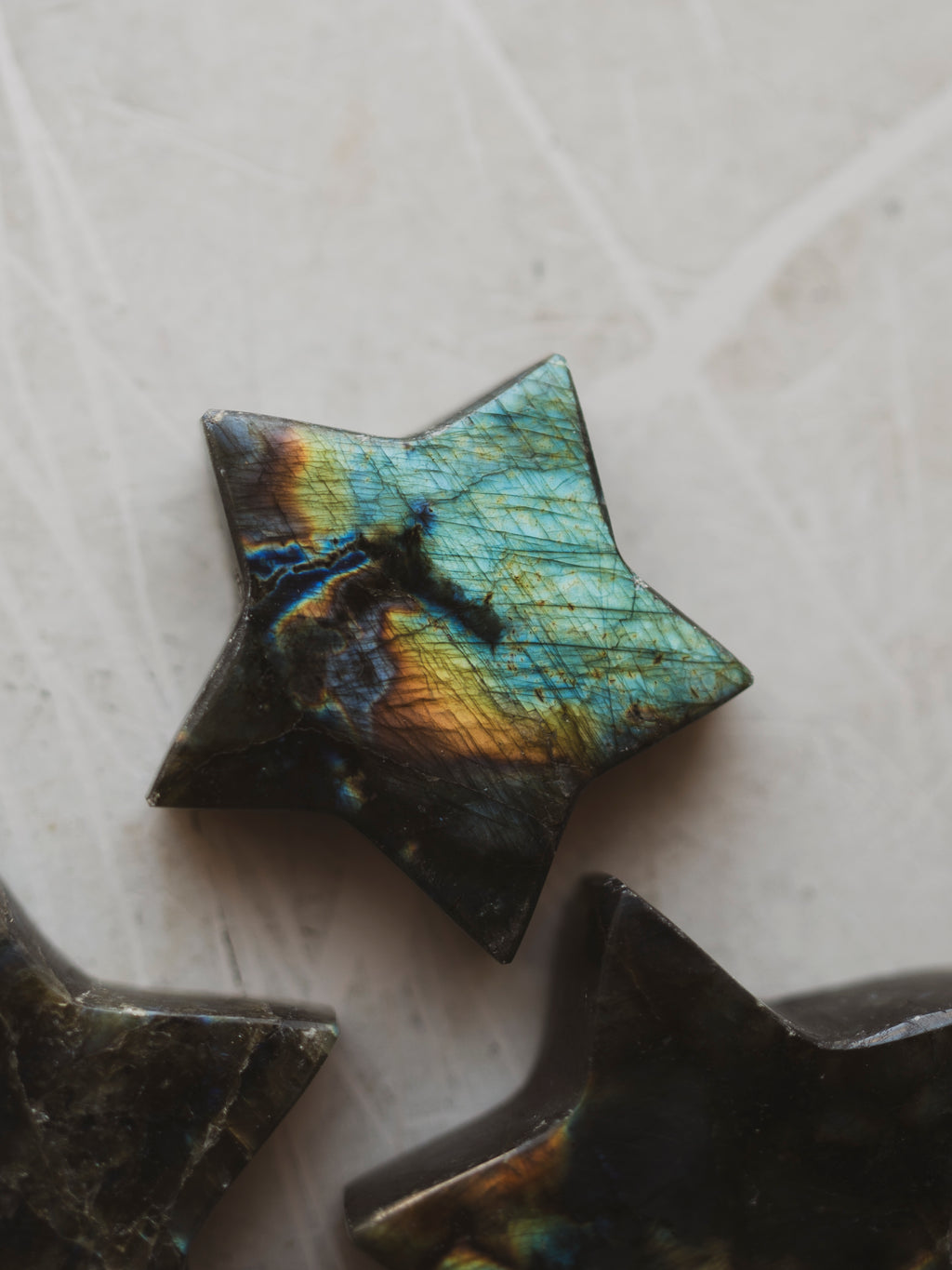 2-2.75" Carved Labradorite Star, RM71