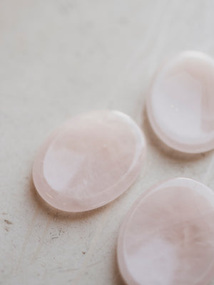 1.75" Rose Quartz Worry Stone, RM1534