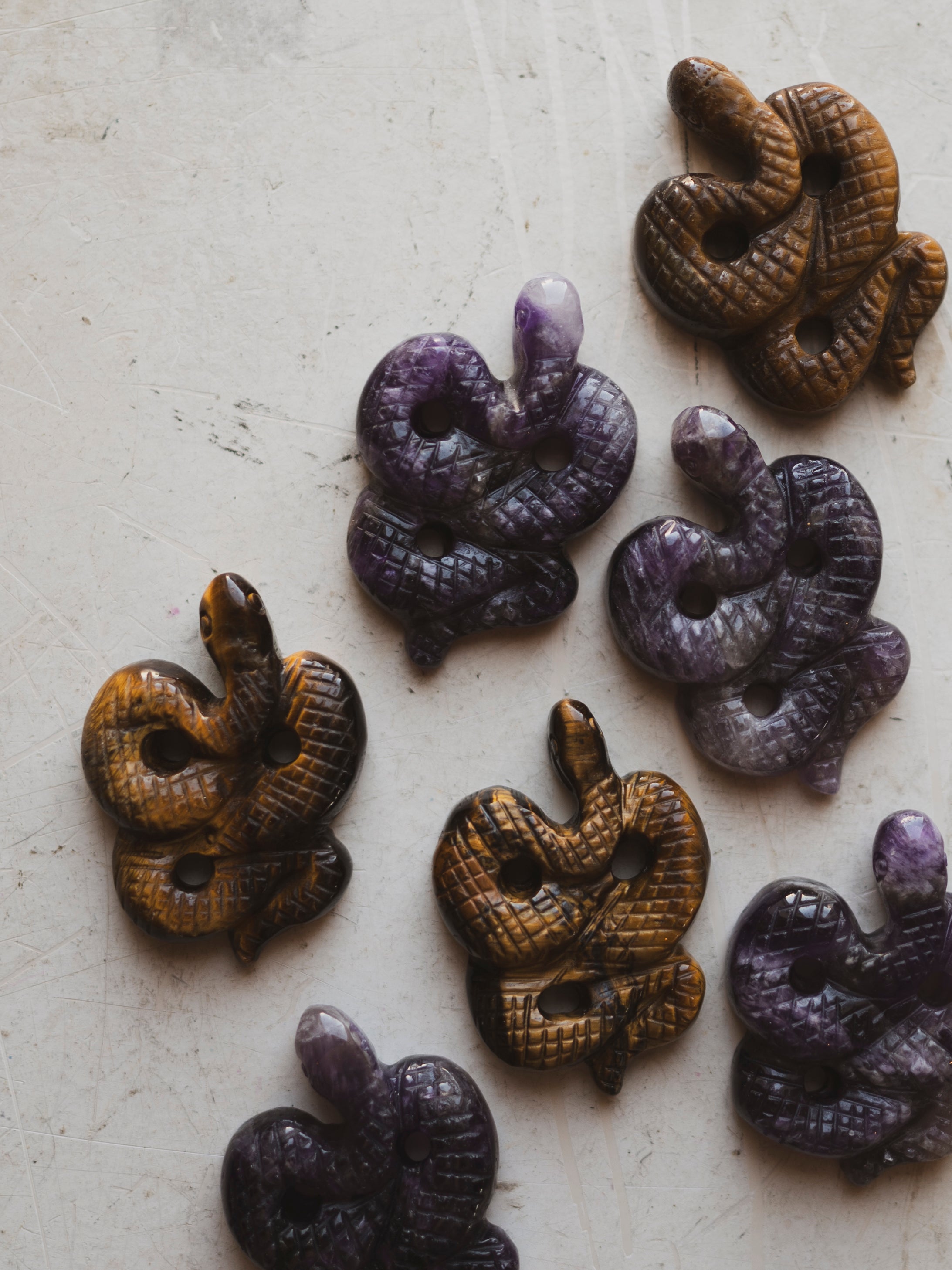 1.75" Carved Crystal Snake, RM1540