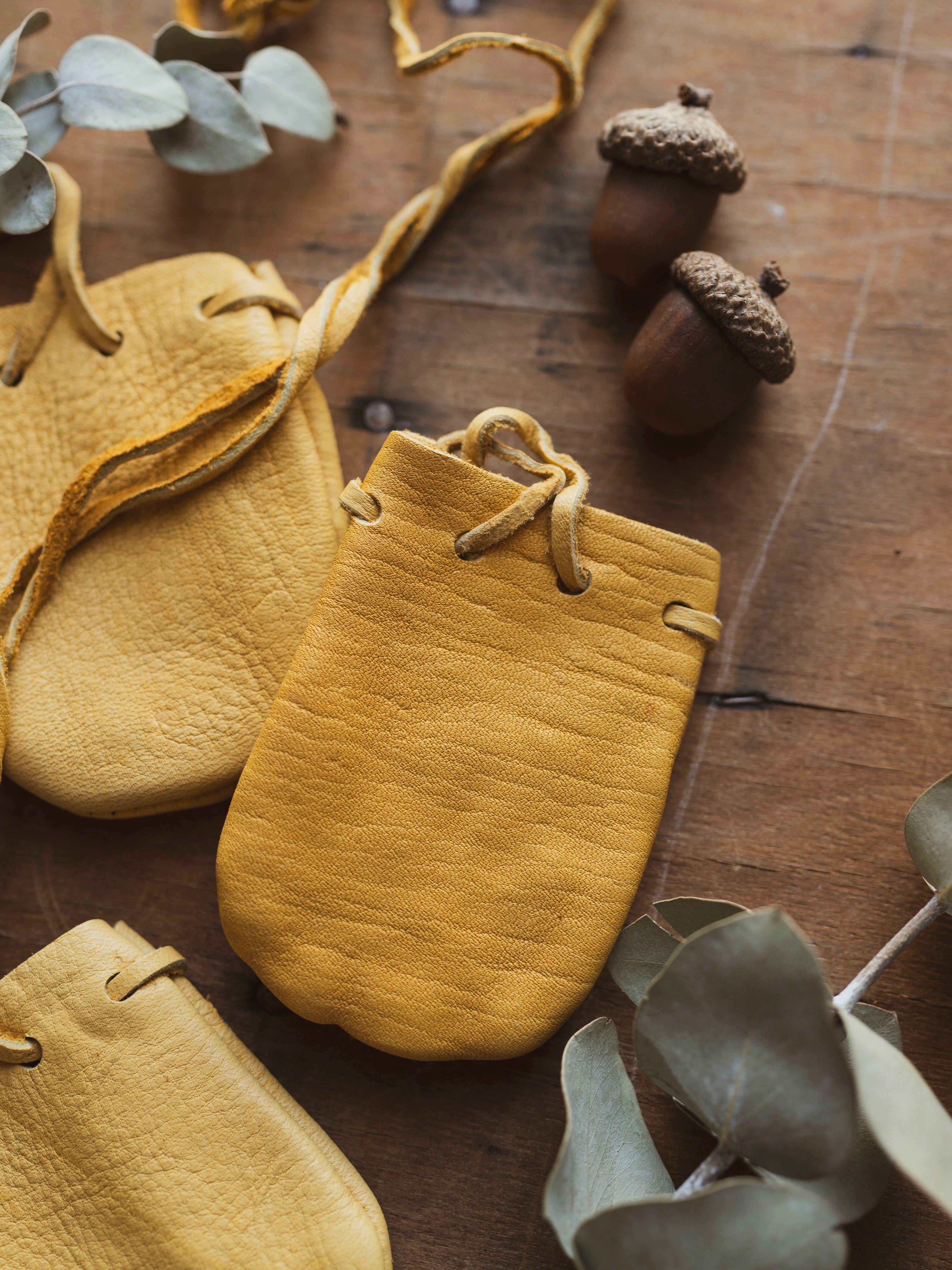 3" Leather Medicine Bag, CA040