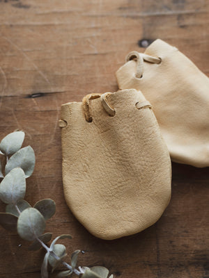 3" Leather Medicine Bag, CA040