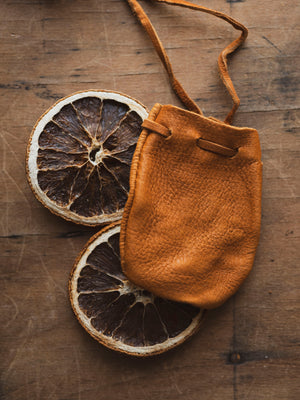 3" Leather Medicine Bag, CA040