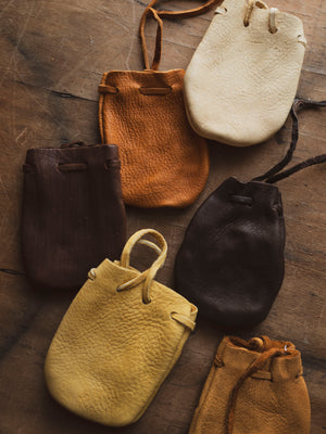3" Leather Medicine Bag, CA040