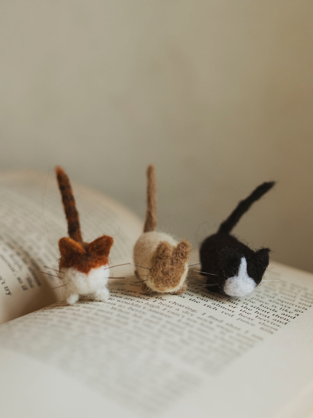 Hand Felted Tater Tot Cat, CO33