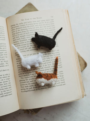 Hand Felted Tater Tot Cat, CO33