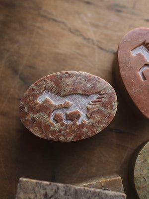 Soapstone Horse Symbol Box, RM1601