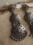 Silver Triple Round Earrings, CA641