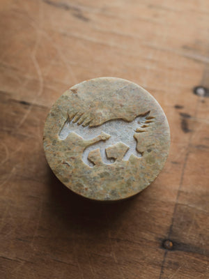 Soapstone Horse Symbol Box, RM1601