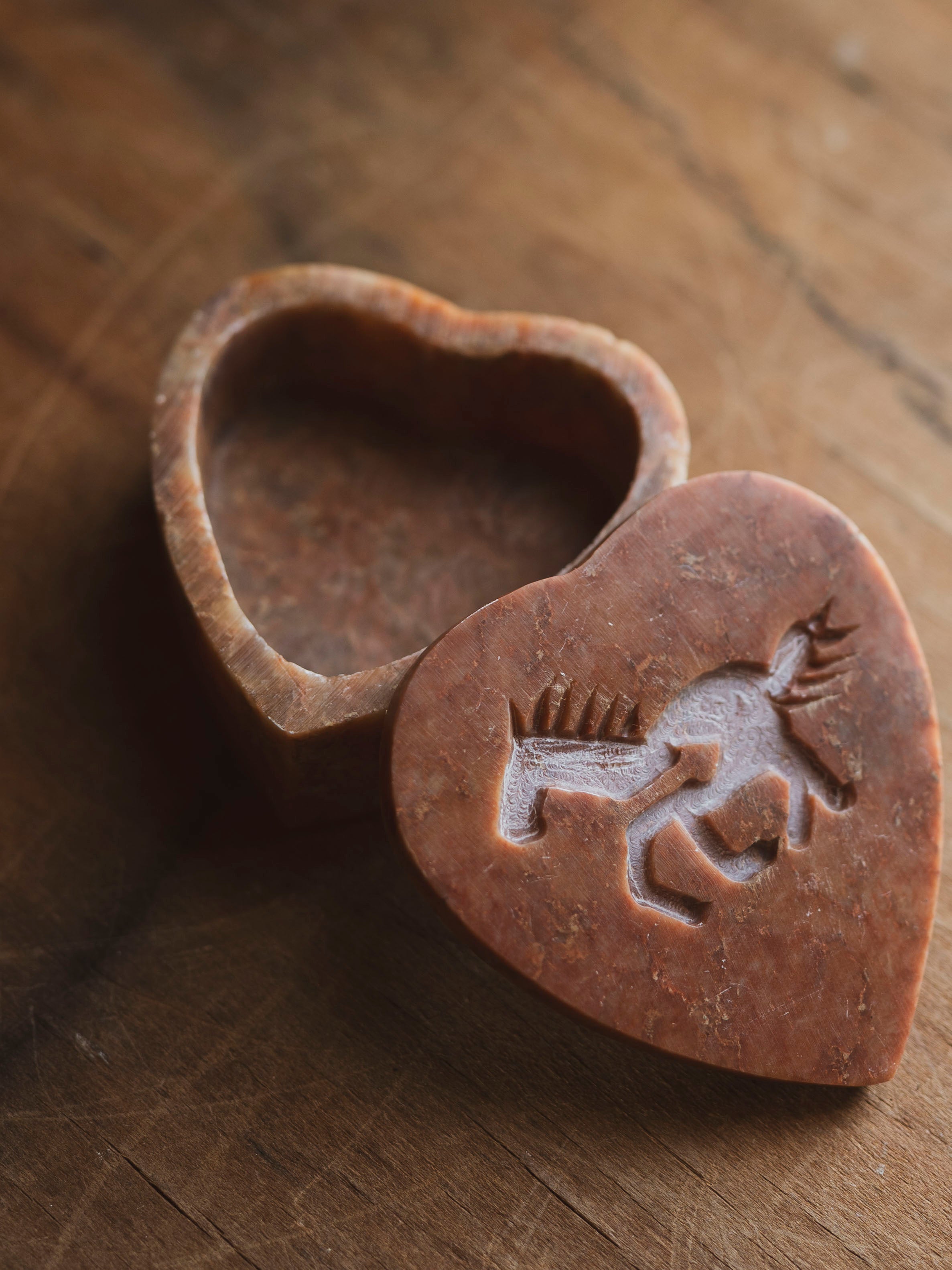 Soapstone Horse Symbol Box, RM1601