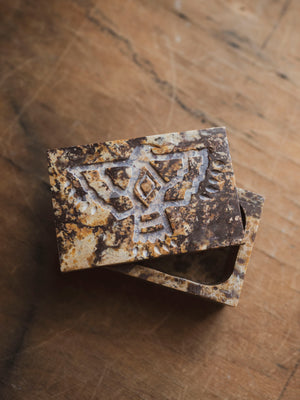 Soapstone Thunder Bird Symbol Box, RM2057