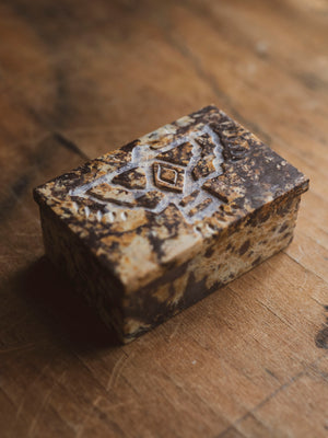 Soapstone Thunder Bird Symbol Box, RM2057