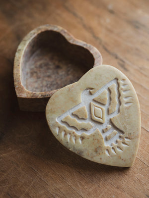 Soapstone Thunder Bird Symbol Box, RM2057