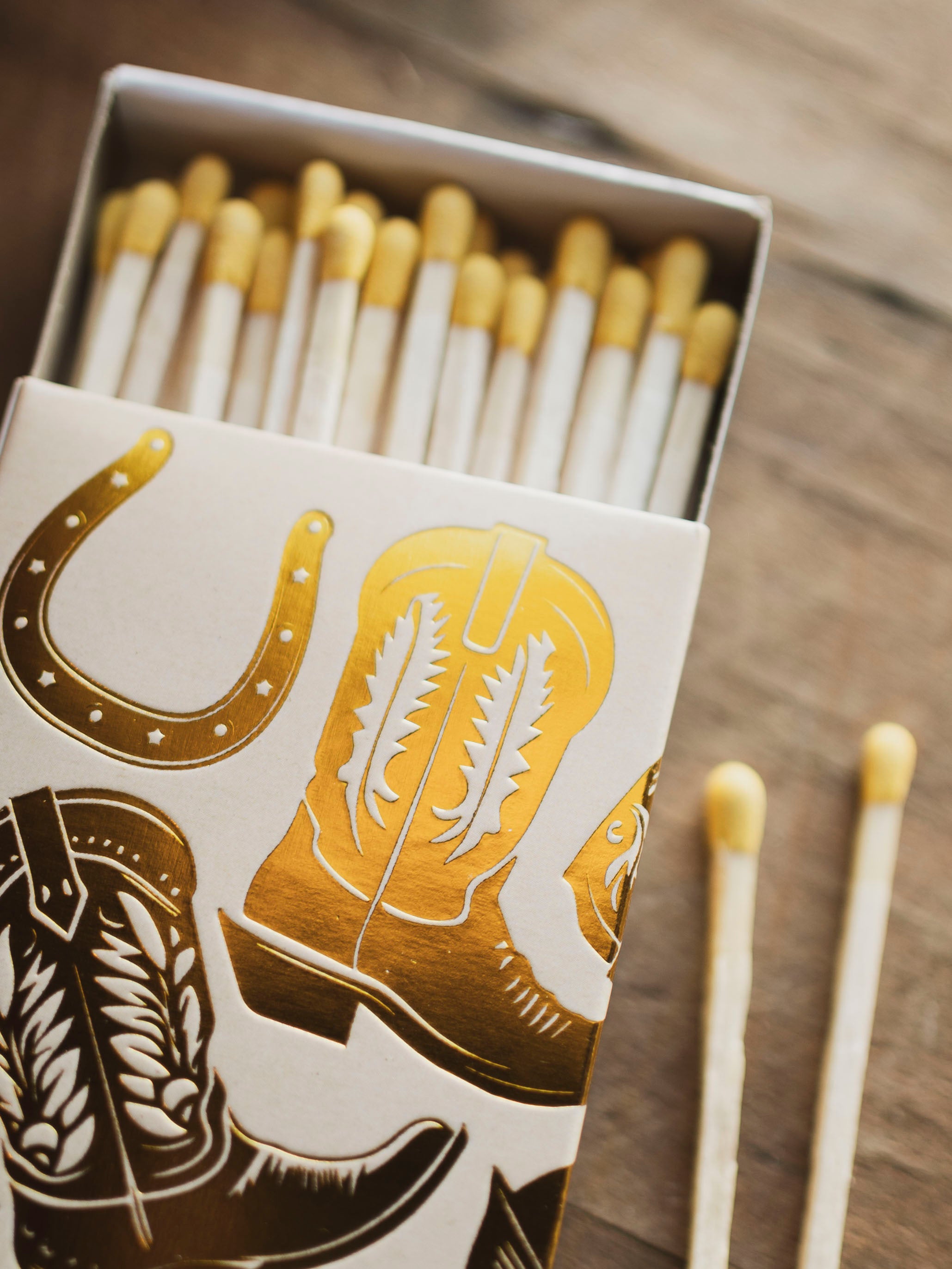 Large Gold Boots Matchbox, HD258