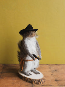 Cowboy Squirrel Taxidermy (Spoons), TA334