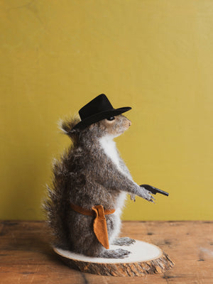 Cowboy Squirrel Taxidermy (Spoons), TA334