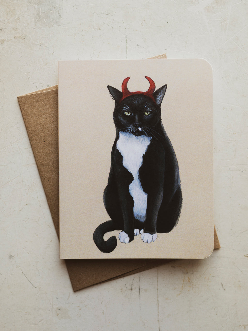 Devil Cat Greeting Card, ST174