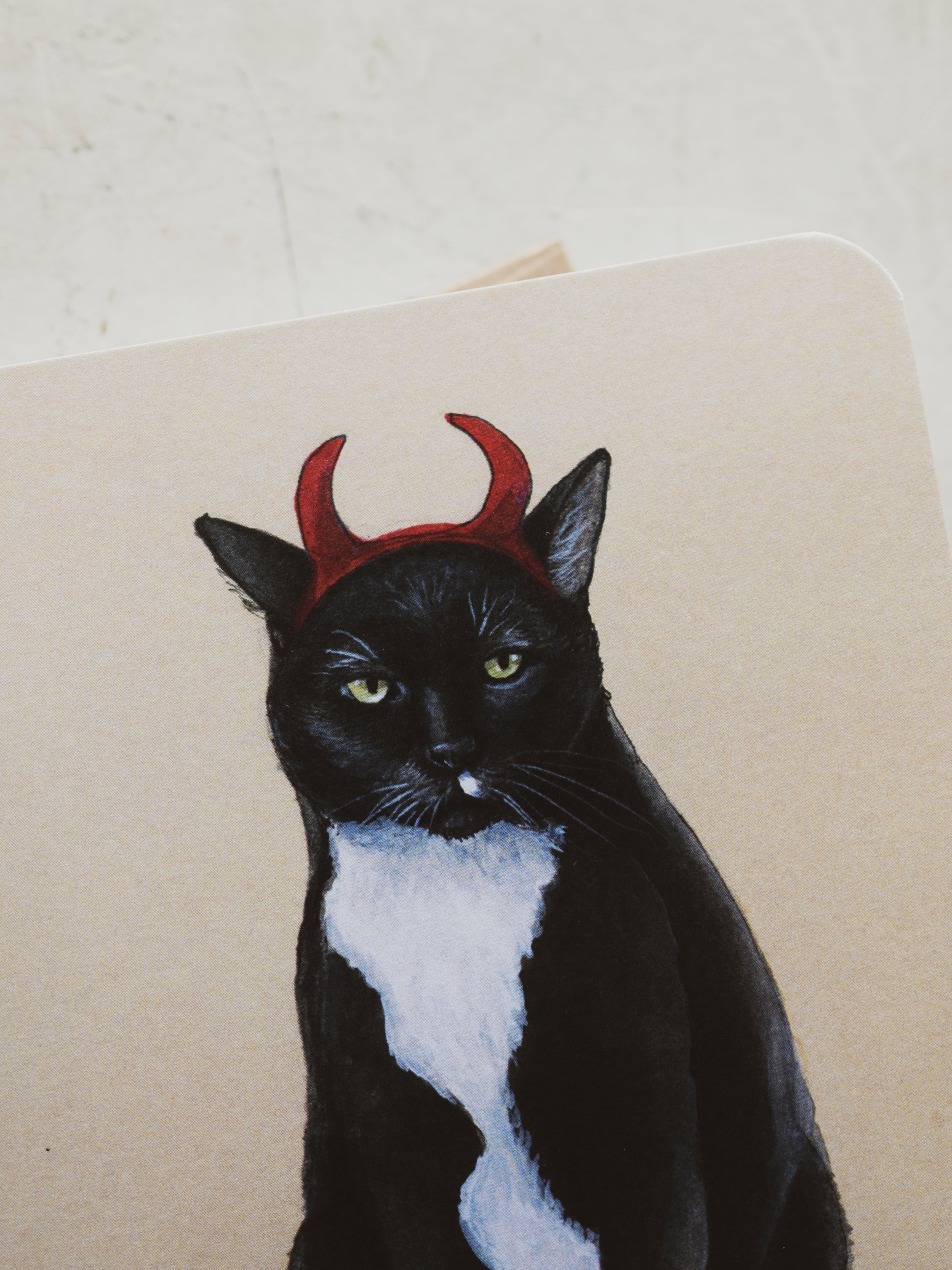 Devil Cat Greeting Card, ST174