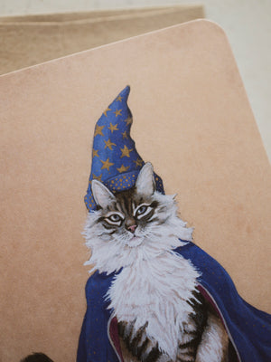 Wizard Cat Greeting Card, ST175