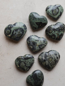 .75-1.25" Polished Kambaba Jasper Heart, RM1672