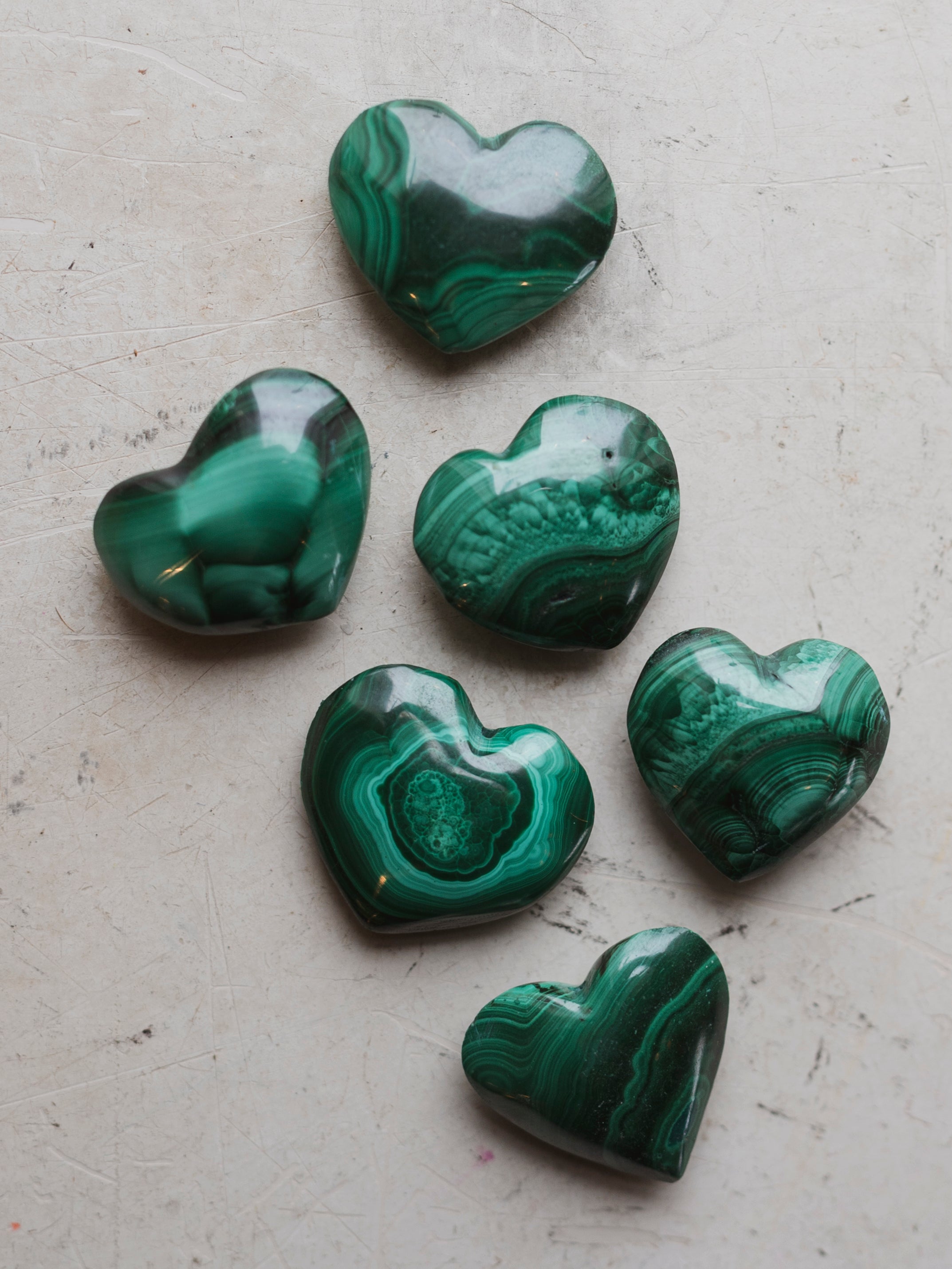 .75-1" Carved Malachite Heart, RM486