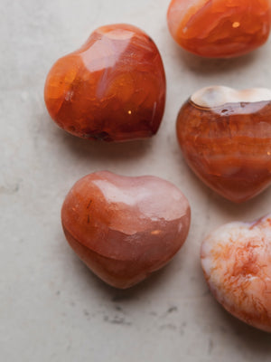 1"-1.5" Polished Carnelian Heart, RM1771