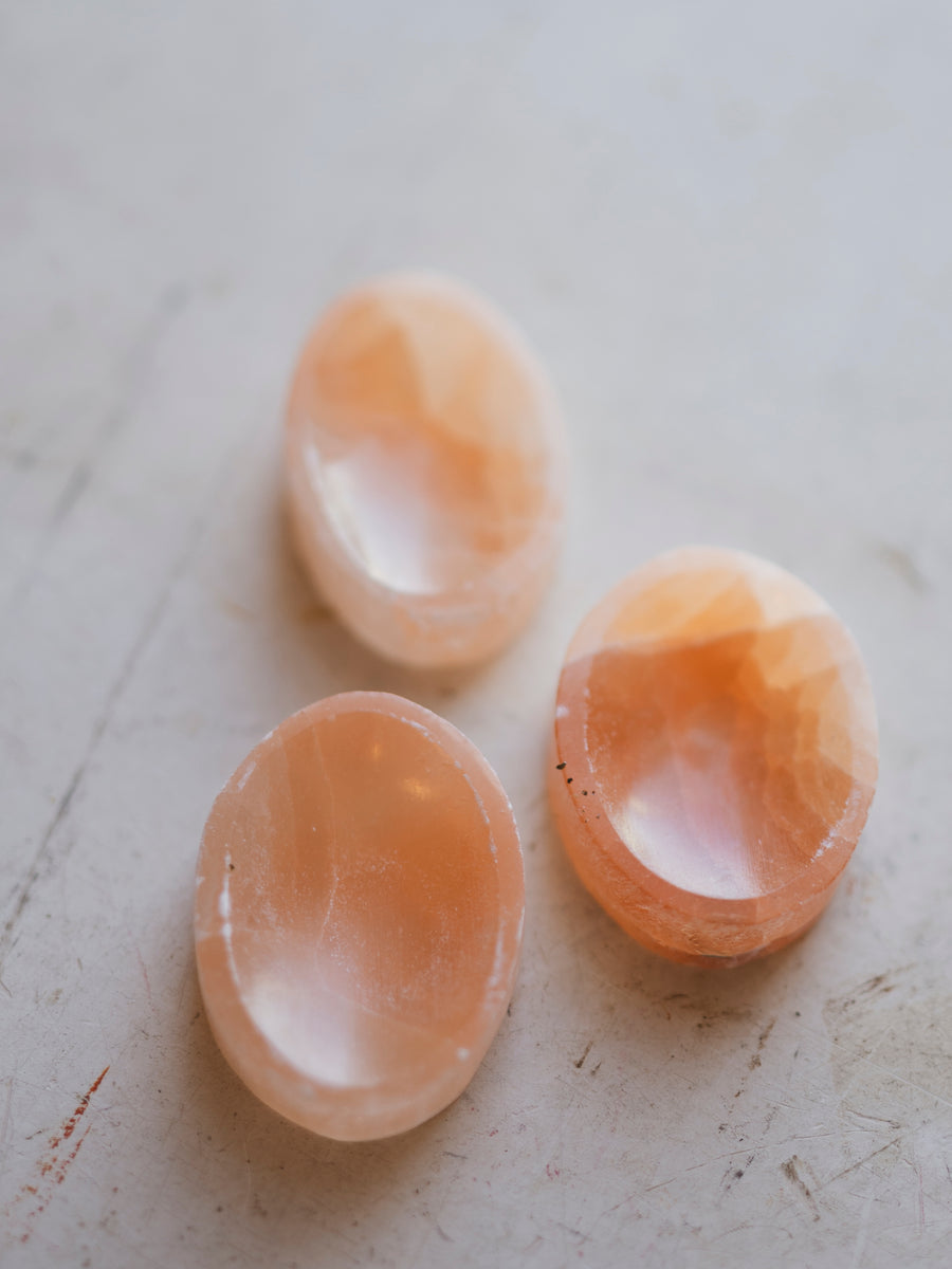 Orange Selenite Worry Stone, RM1732 – Black Moth