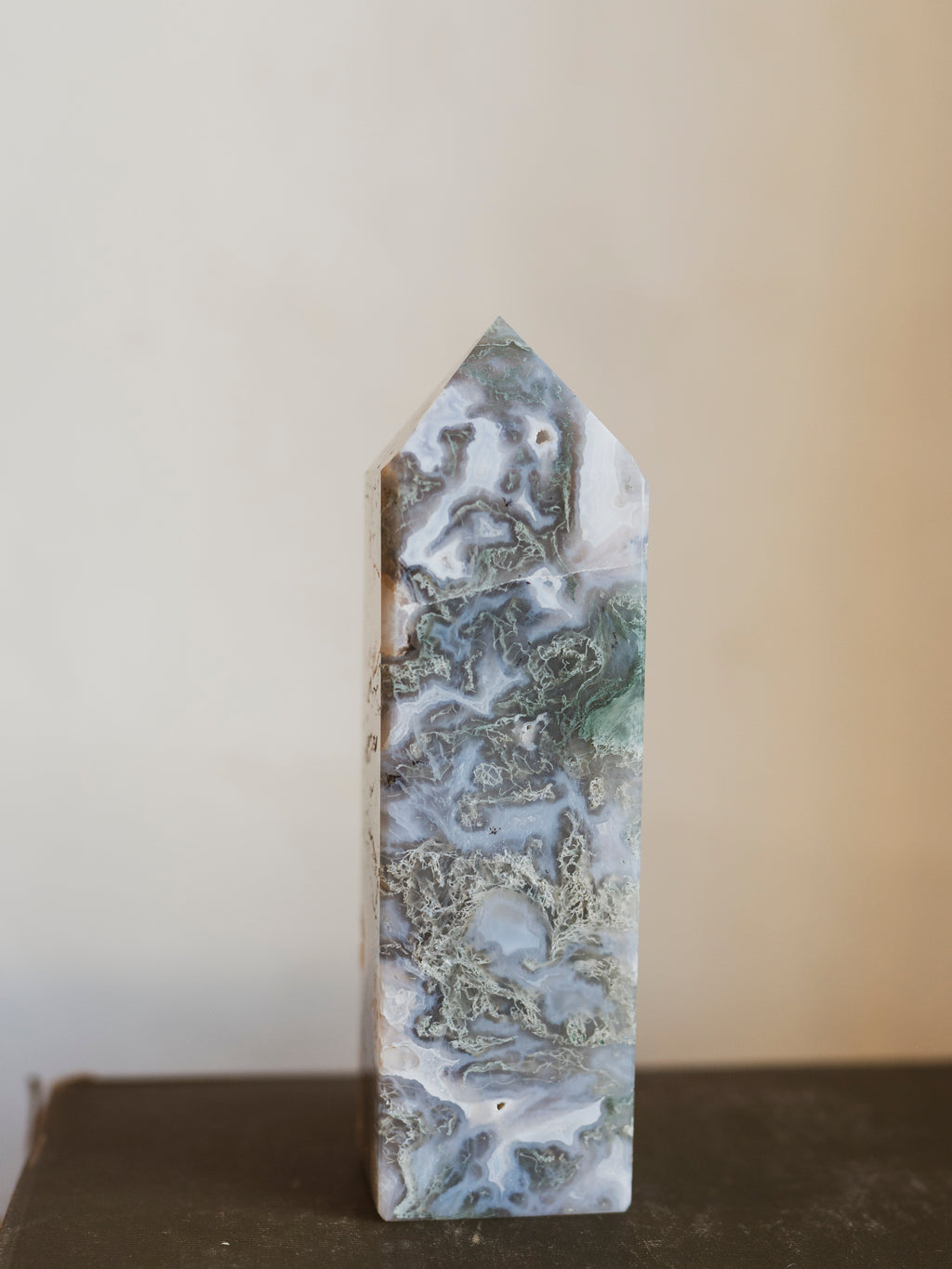 6" Moss Agate Tower, RM1571