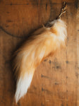 12-18" Red Fox Fur Tail Keychain, CA929