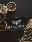 5" Black Moth Death Head Sticker, ST185