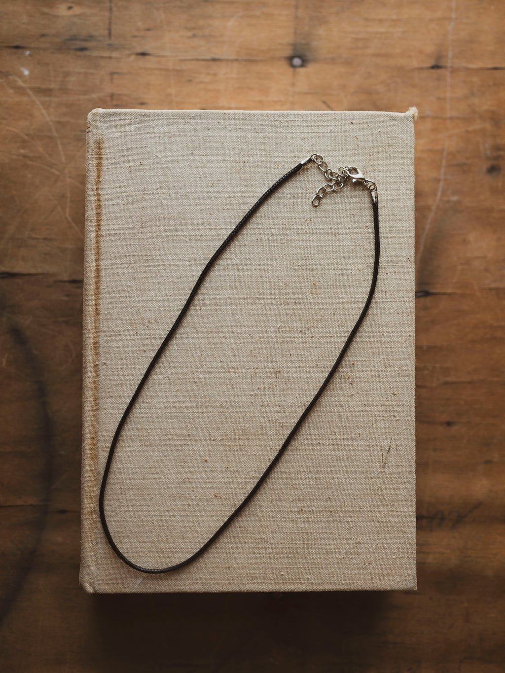 Black Leather Cord Necklace, CA1380
