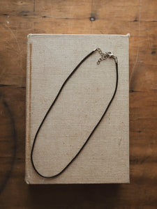 Black Leather Cord Necklace, CA1380